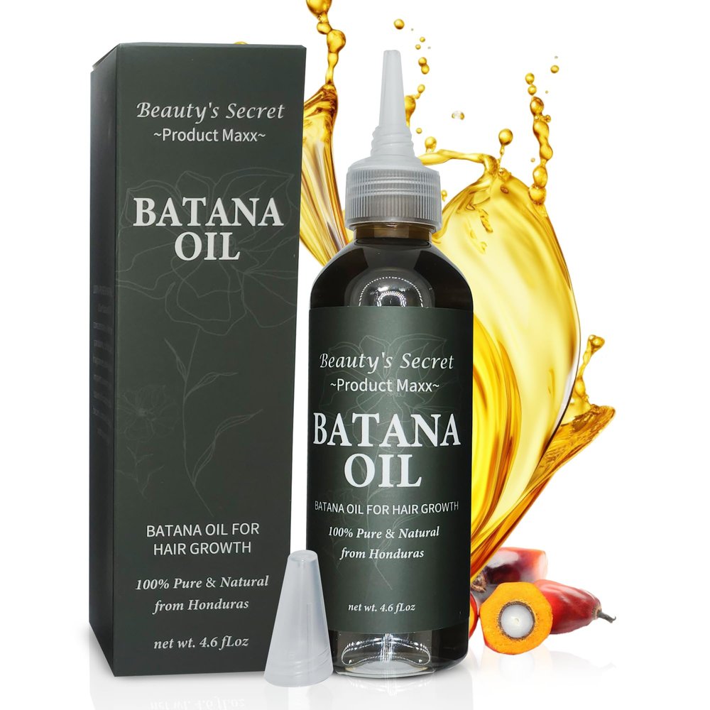 Batana Oil for Hair Growth  100% Pure, Cold Pressed, Organic, Dr. Sebi Recommended - Prevents Hair Loss, Promotes Thickness, Unrefined, Fragrance-Free Hair Growth Serum