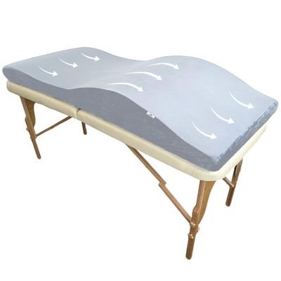 Lash Bed Topper  Ergonomic Memory Foam Pad with Plush Cover, Spa Table Cushion for Eyelash Tech, Salon Mattress for Beauty Beds, Compatible with Massage and Spa Setups  28/70" (71/178 cm), Gray