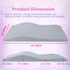 Lash Bed Topper  Ergonomic Memory Foam Pad with Plush Cover, Spa Table Cushion for Eyelash Tech, Salon Mattress for Beauty Beds, Compatible with Massage and Spa Setups  23/70" (58/178 cm), Gray view 2