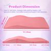 Lash Bed Topper  Ergonomic Memory Foam Pad with Plush Cover, Spa Table Cushion for Eyelash Tech, Salon Mattress for Beauty Beds, Compatible with Massage and Spa Setups  28/70" (71/178 cm), Pink view 2