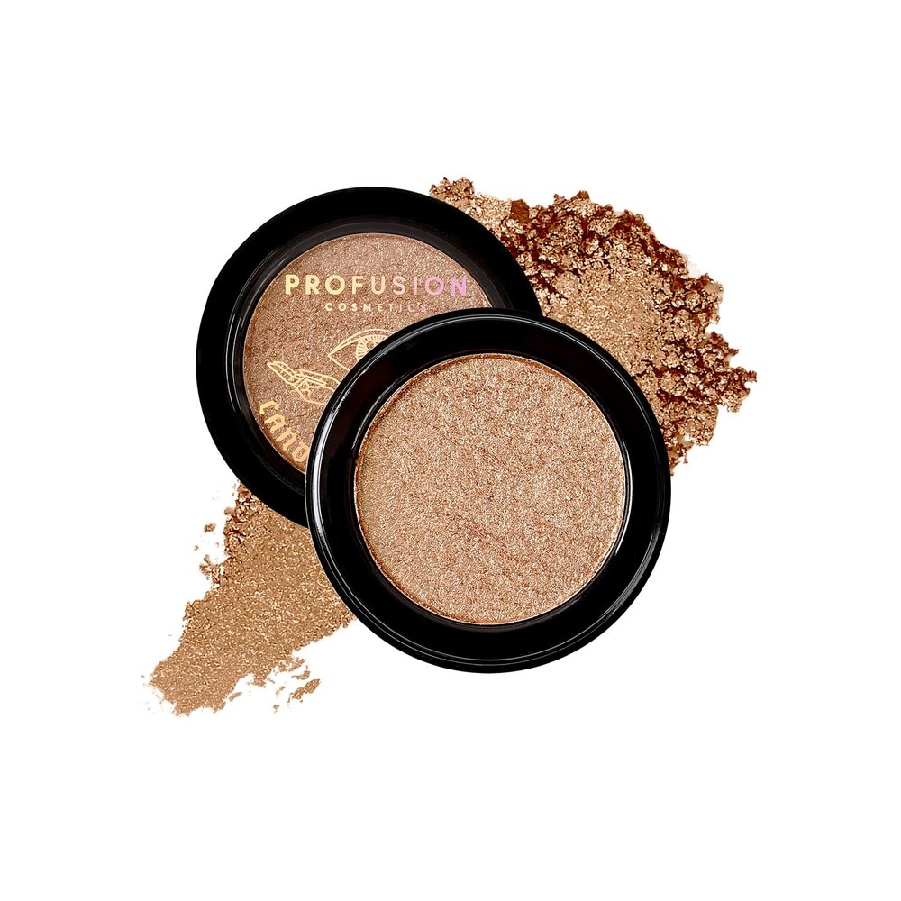 Profusion Cosmetics Candlelight Ritual Frosted Highlighter Richly Pigmented, Blendable Cream-to-Powder Texture with Gold Shimmer Finish, Vegan & Cruelty-Free Makeup