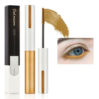 Colored Eyelash Comb Set - blonde mascara Waterproof & Voluminous Long Lasting Gold Mascara Vegan & Cruelty-Free Eye Makeup for Women(03#Gold)