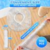100 Pcs Disposable Shower Caps - Plastic Hair Caps Clear Shower Cap for Women Plastic Caps for Hair - Plastic Shower Caps for Women Disposable Shower Cap for Men Large Shower Cap Disposable 20'' view 2