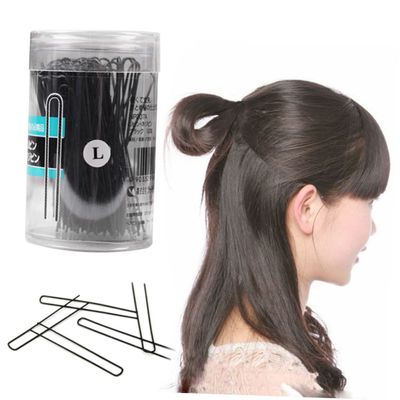 MAGICLULU 100pcs u Shaped Hair Corrugated Hair Clips for Women for Buns Updo Hairstyles Black Bobby for Styling Daily Use for Parties and Salon Professionals