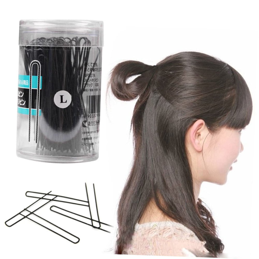 MAGICLULU 100pcs u Shaped Hair Corrugated Hair Clips for Women for Buns Updo Hairstyles Black Bobby for Styling Daily Use for Parties and Salon Professionals