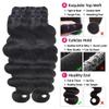 16A Body Wave Human Hair Bundles 4 Raw Bundles NO.1 Human Hair 20 22 24 26 Inch 100% Unprocessed Brazilian Virgin Body Quick Weave Human Hair Bundles for Black Women Natural Color Hair Extensions view 4