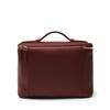 Leatherology Bordeaux Small Train Case  Full-Grain Leather Travel Cosmetic Bag with Water-Resistant Lining, Zippered & Open Pockets, Compact Beauty Organizer view 4