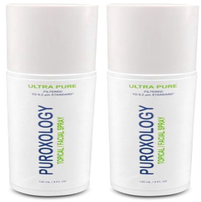 PUROXOLOGY Facial and Topical Spray (4oz 2pk), Soothing Natural Spray, Ultrapure 0.2 Micron Skincare for Redness, Eyelid Eyelash, Bumps, Tattoo Piercing Aftercare
