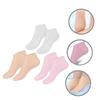 Healeved 3pairs Moisturizing Foot Socks for Dry Cracked Skin Reusable Overnight Lotion Socks for Intensive Hydration Skin Tone Pink and Foot Care view 4