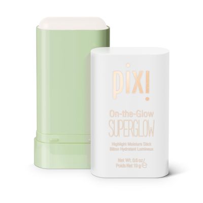 Pixi On-the-Glow SuperGlow | Shade IcePearl | Hydrating Highlighter Stick with Ginseng, Aloe Vera & Fruit Extracts | For Cheeks & Brow Bones | 19g / 0.6oz | Paraben-Free Luminous Natural Highlight