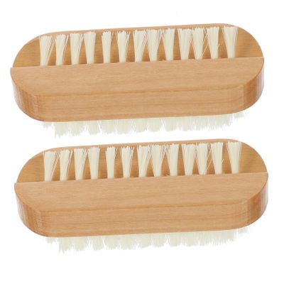 Healeved 2pcs Nail Cleaning Brush for Fingernails Nail Care Tools Ergonomic Handle for under Cleaning and Manicure