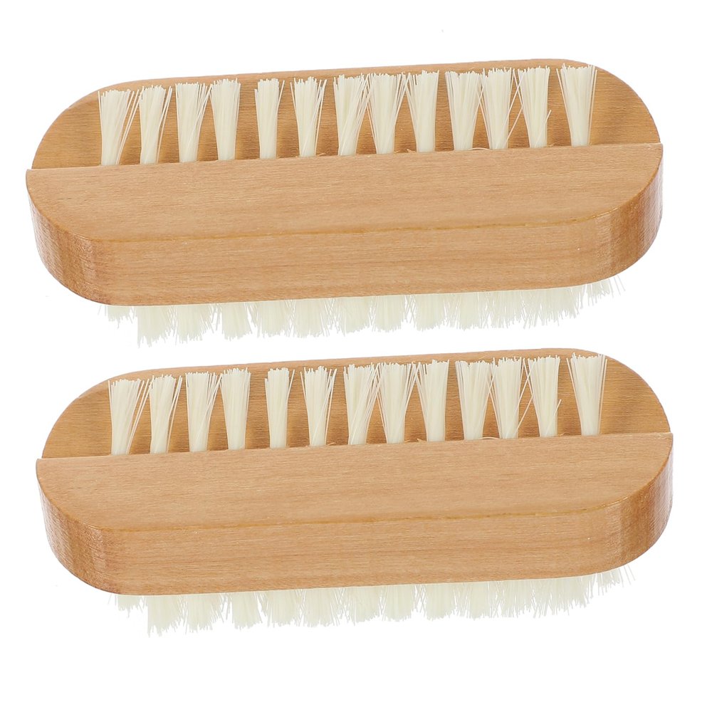 Healeved 2pcs Nail Cleaning Brush for Fingernails Nail Care Tools Ergonomic Handle for under Cleaning and Manicure