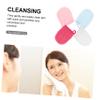 TOVINANNA 4pcs Reusable Facial Cleaning Gloves Comfortable Anti-pilling Face Scrubber Breathable and Absorbent Washable Mitts for Gentle Makeup Removal and Skin Care view 2