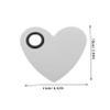 TOVINANNA 2sets Portable Stainless Steel Nail Art Mixing Palette Set Heart Shape Design for Manicure and Makeup Including Mixing Sticks for Nail Salons and Home Use view 2