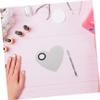 TOVINANNA 2sets Portable Stainless Steel Nail Art Mixing Palette Set Heart Shape Design for Manicure and Makeup Including Mixing Sticks for Nail Salons and Home Use view 3