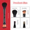 4 in 1 Professional Liquid foundation Makeup Brush Set,Travel Makeup Set with Case, Powder Foundation, Concealer,Eyeshadow Brush, Dual Ended Makeup Brush for Liquid,Cream,Powder view 4