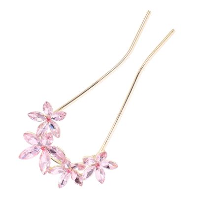 Ipetboom Rhinestone U-shape Hair Pin for Women Elegant Bridal Headpiece for Weddings and Proms Sparkling Hair Accessories for Bridesmaids and Special Occasions Design