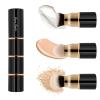 3 in 1 Professional Liquid foundation Makeup Brush Set Kabuki Face Blush Foudation Brush Powder Sponge for Powder/Liquid/Cream Travel Cosmetics Makeup Brushes with Cap view 1