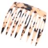 Beavorty Teeth Hair Comb Acetate Side Comb for Women Vintage Leopard Print Lightweight Styling Accessory for Fine and Thin Hair for Daily Use and Formal Occasions view 1