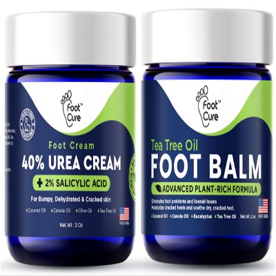 Tea Tree Oil Foot Balm/Moisturizer For Dry Cracked Feet - Instantly Hydrates & Soothes Irritated Skin & Athletes Foot & Tea Tree Oil Foot Cream Heel & Callus Removal, Toenail Treatment