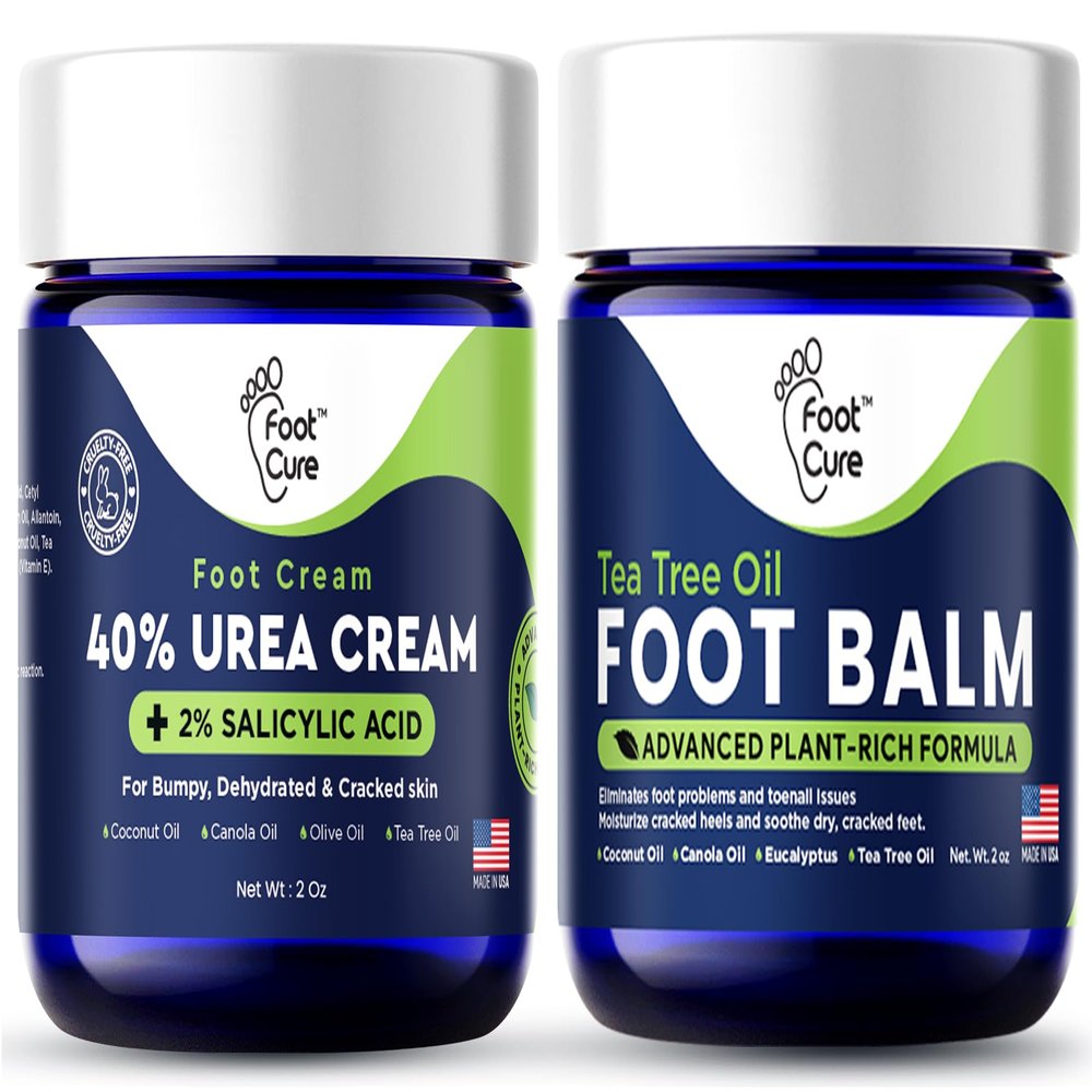Tea Tree Oil Foot Balm/Moisturizer For Dry Cracked Feet - Instantly Hydrates & Soothes Irritated Skin & Athletes Foot & Tea Tree Oil Foot Cream Heel & Callus Removal, Toenail Treatment