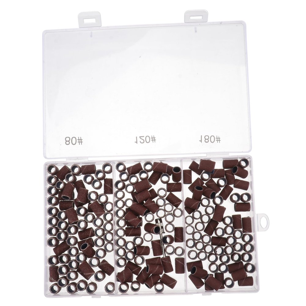 Manicure Sanding Bands Box Brown Resin Emery Cloth for Nail Drills