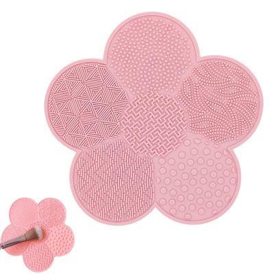 1Pc Pink Silicone Makeup Brush Cleaning Bearings with Suction Cups, Silicone Cleaning Tool, Makeup Brush Tools,Brush Cleaners,Beauty and Personal Care