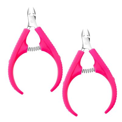 Healeved 2pcs Professional Nail Cuticle Nipper Comfortable Handle and Fine Workmanship for Home Salon Use