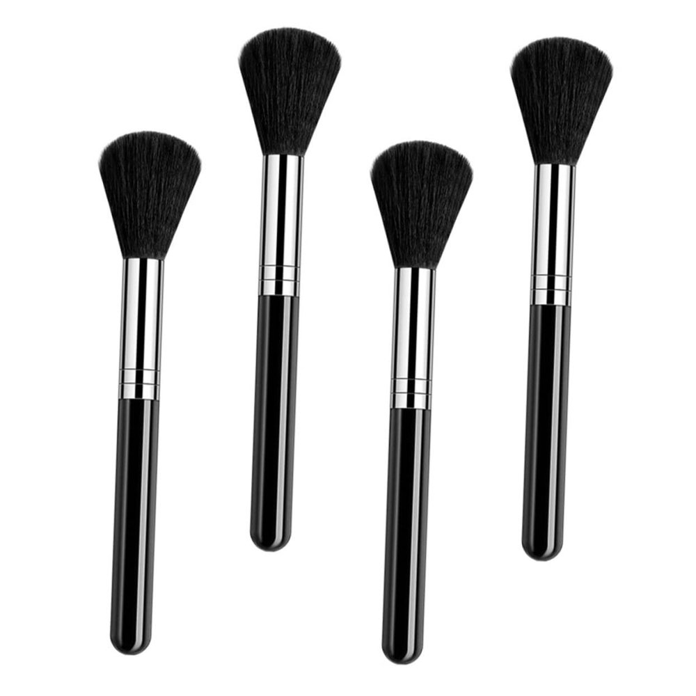 Healeved 4pcs Nail Dust Cleaning Brush Manicure Nail Art Dust Brush Portable Practical No Burrs for Care