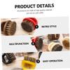WOONEKY 4pcs Beard Brush Kit Beard Comb Brush Mustache Styling Tool Abs Ring Horsehair Nylon Soft Skin Random view 4