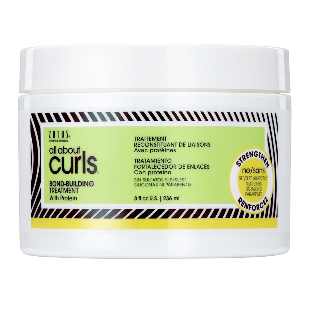 ALL ABOUT CURLS Bond Building Treatment Cream, Strengthens & Protects, Vegan & Cruelty Free, Sulfate Free, 8 Fl Oz