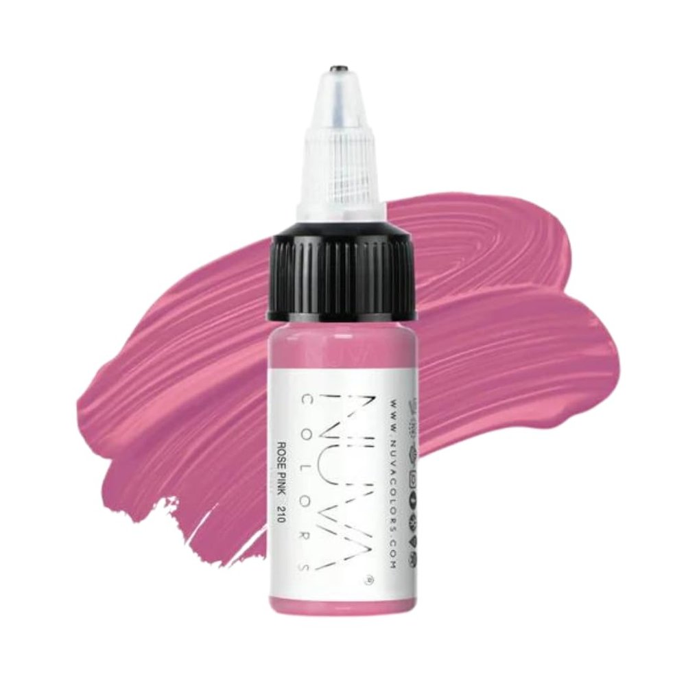 Nuva Colors PMU Lip Pigment, Customizable, Cool Undertone for Lip Blushing & More, Vegan, Made in USA (Rose Pink)