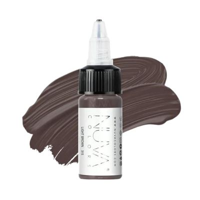 Nuva Scalp Micro-Pigmentation Ink - Customizable, Neutral Undertone for SMP Procedures, Vegan, Made in USA (Light Brown)