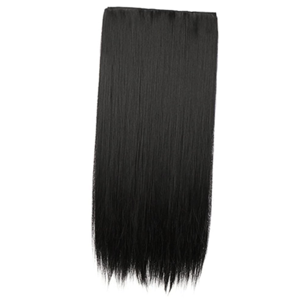 MERRYHAPY Synthetic Hair Extensions Long Straight Hair Wig Clip in Women Headdress