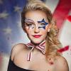 10 Sheets Fourth of July Face Temporary Tattoo Sticker, Glitter USA Flag Star Face Transfer Tattoo Freckle Sticker for 4th of July Holiday Party Costume Body Face Decorations Supplies view 4