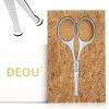 DEOU Silver Stainless Steel Round Nose Safety Scissors - Compact Facial Hair Trimming Tool for Men's Nose, Eyelashes, Eyebrows, Beard & Pet Grooming view 1