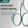 DEOU Silver Stainless Steel Round Nose Safety Scissors - Compact Facial Hair Trimming Tool for Men's Nose, Eyelashes, Eyebrows, Beard & Pet Grooming view 4