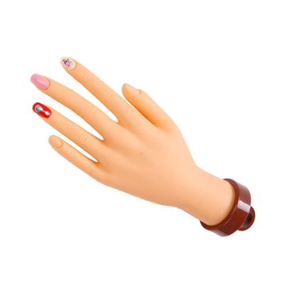 Healeved Practice Nail Art Hand Model Fake Nail Hand for Beginners Nail Artists Salon Simulated h