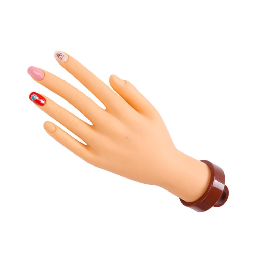 Healeved Practice Nail Art Hand Model Fake Nail Hand for Beginners Nail Artists Salon Simulated h