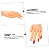 Healeved Practice Nail Art Hand Model Fake Nail Hand for Beginners Nail Artists Salon Simulated h view 2