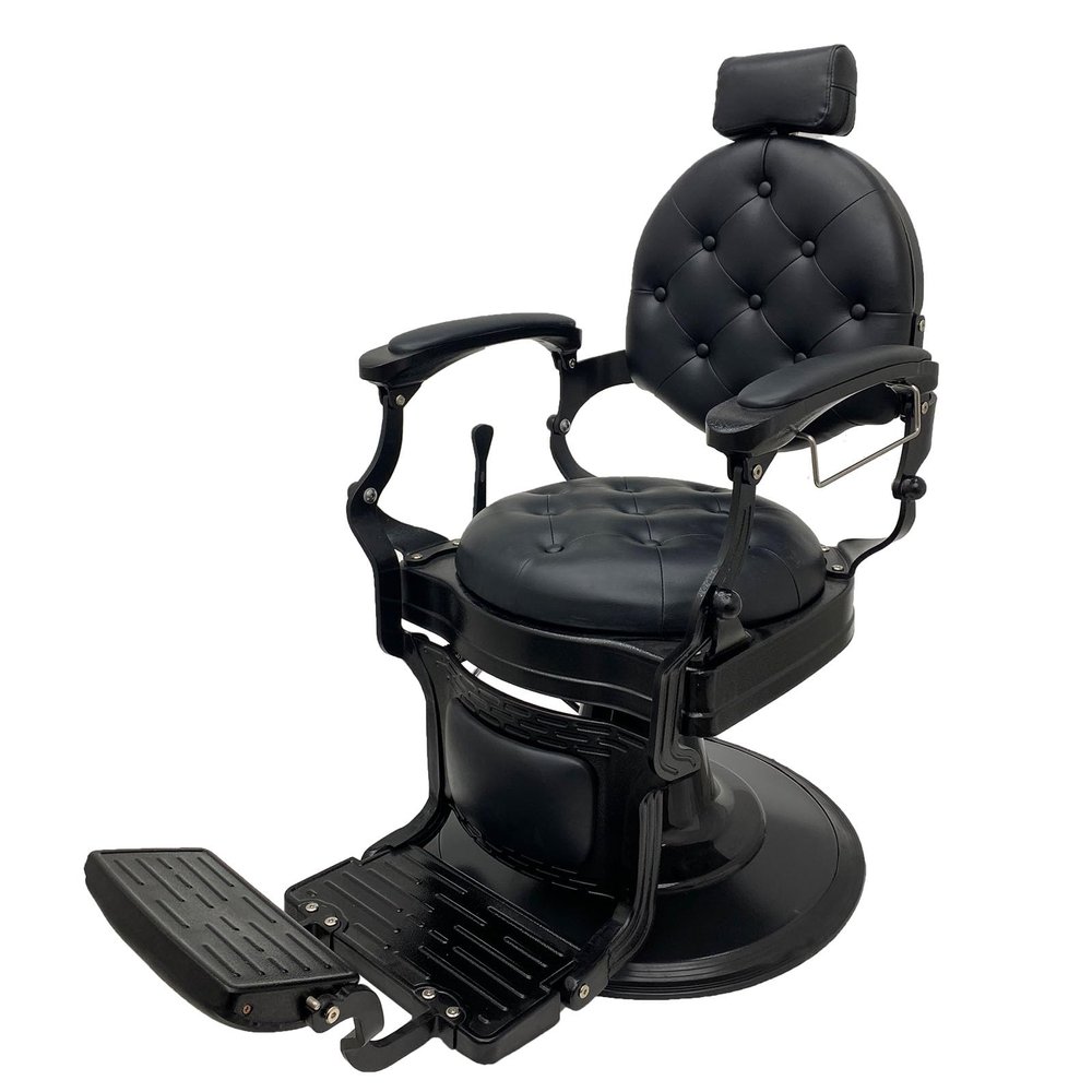 INTSUPERMAI Black Barber Chairs for Barbershop, Retro Barber Chairs, Hydraulic LiftingMax. Load 550lbs, Reclining Chair for Barber Salon Tattoo Beauty Spa