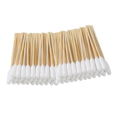 6 Inch Pet Cotton Swabs 100 Pcs, Long Thick Bamboo Sticks, Natural Bamboo Biodegradable, Organic Cotton Swabs for Cats Dogs, Pet Cleaning Supply
