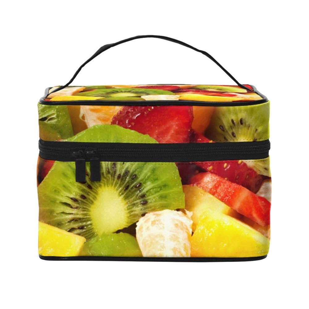 Xsovgoi Fruit Salad Travel Makeup Bag Organizer, Portable Cosmetic Bags, Multi Purpose Pouch Bag