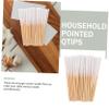 VINTORKY 300pcs Lint Swabs for Shaft Portable Pointy Swabs Household Pointed Cotton Kit view 4