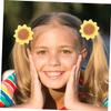 WOONEKY 3pcs Sunflower Hair Ties Handmade Cotton Hair Ropes Ponytail Holders for Women Cute Headpiece Accessories view 2