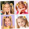 WOONEKY 3pcs Sunflower Hair Ties Handmade Cotton Hair Ropes Ponytail Holders for Women Cute Headpiece Accessories view 3