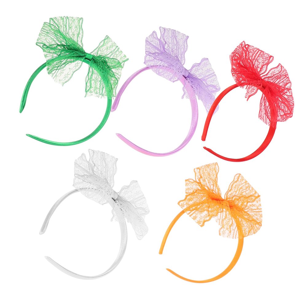 LIFKOME 10pcs Lace Bow Headbands for Women Comfortable and Lace Hair Bands for Parties Cosplay and Costumes Vibrant Colors