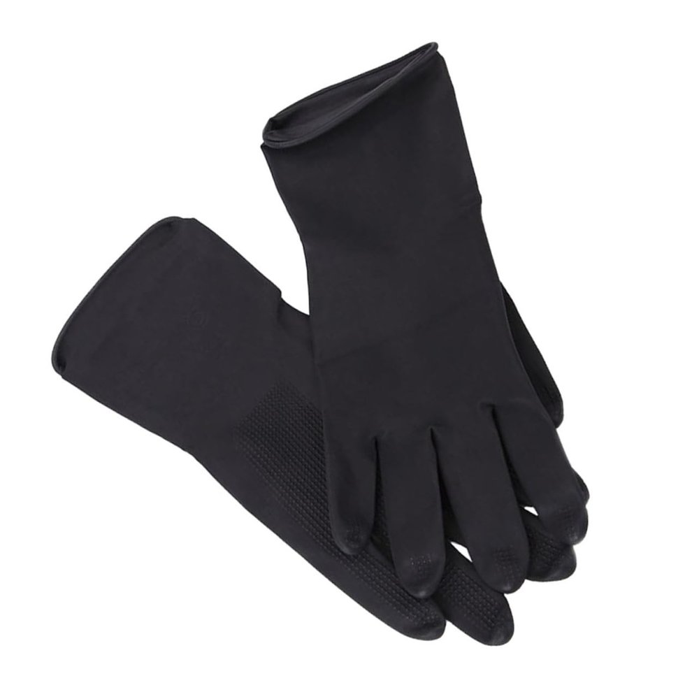 minkissy 5pairs Non-slip Reusable Hair Dye Gloves Medium Latex Hand Protectors for Barber and Salon Use for Hair Coloring and Cleaning Tasks