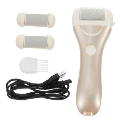 Healeved Electric Foot Scraper Set Automatic Exfoliating Callus Remover for Pedicure Rechargeable Foot Care Tool for Home Use and Travel Includes Random Color