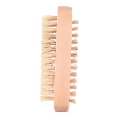 Healeved 4pcs Double-sided Nail Brush Pig Bristle Massage Cleaning Brushes for Manicure and Pedicure for Salon Use and Nail Art